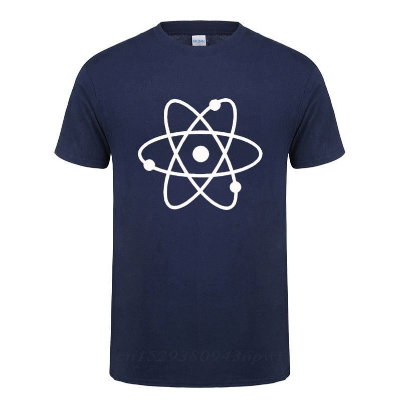 Cool Science Atom T Shirt Man Short Sleeve Round Neck Loose Fit Cotton T-Shirt G