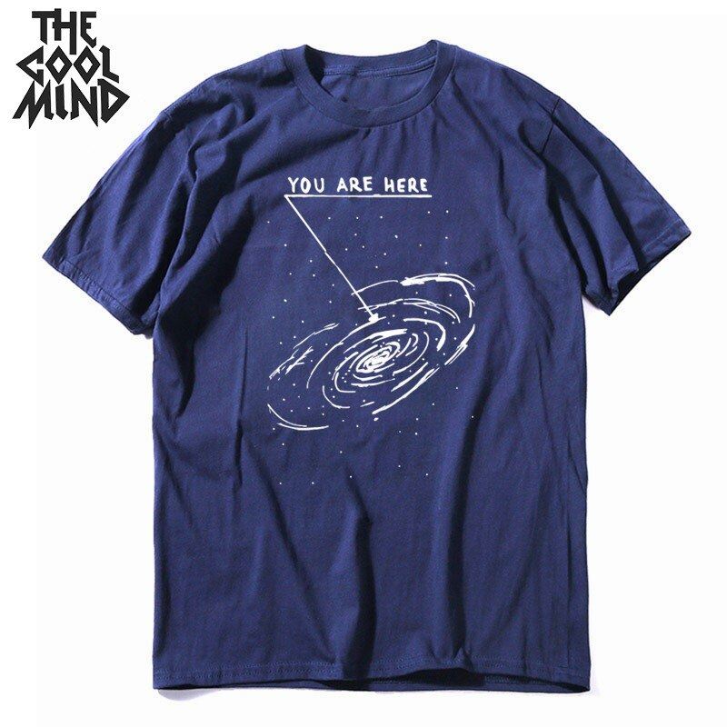 COOLMIND 100% cotton  summer loose men Tshirt cool oversized men t shirt o-neck