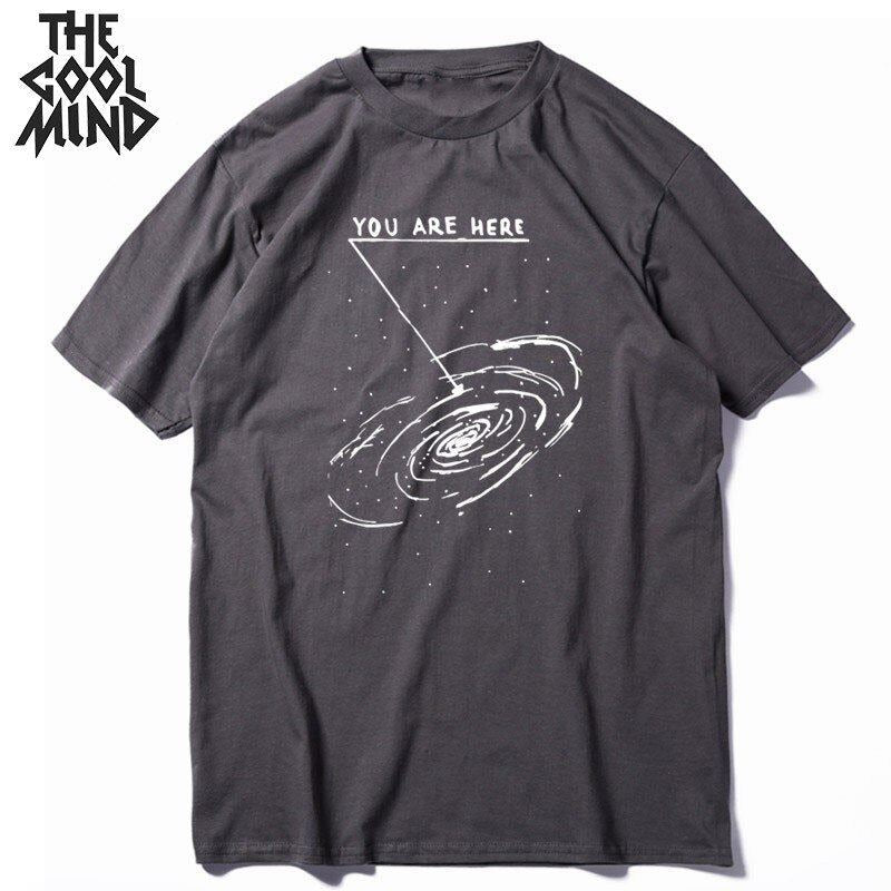 COOLMIND 100% cotton  summer loose men Tshirt cool oversized men t shirt o-neck