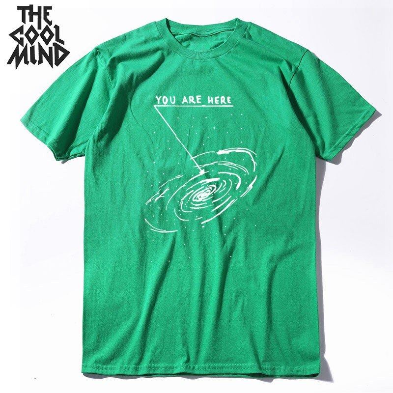 COOLMIND 100% cotton  summer loose men Tshirt cool oversized men t shirt o-neck