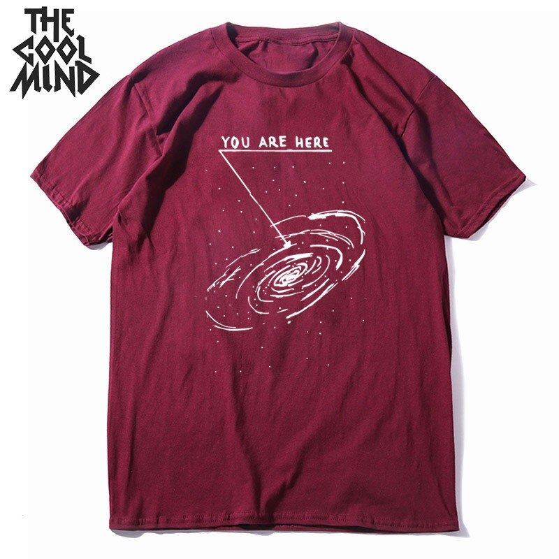 COOLMIND 100% cotton  summer loose men Tshirt cool oversized men t shirt o-neck