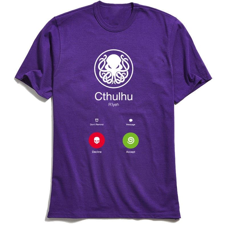 CALL OF CTHULHU T-Shirt Novelty Designer T Shirt Adult 100% Cotton