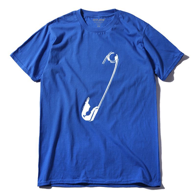 COOLMIND QI0255A 100% cotton short sleeve cool men T shirt casual funny men t sh