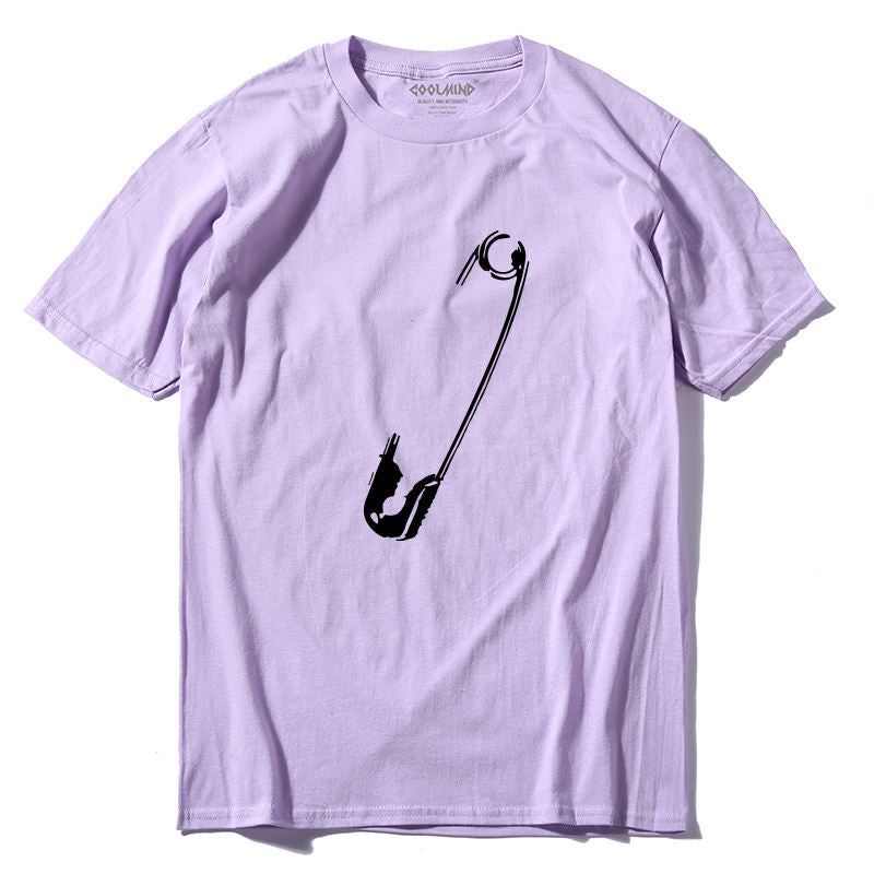 COOLMIND QI0255A 100% cotton short sleeve cool men T shirt casual funny men t sh