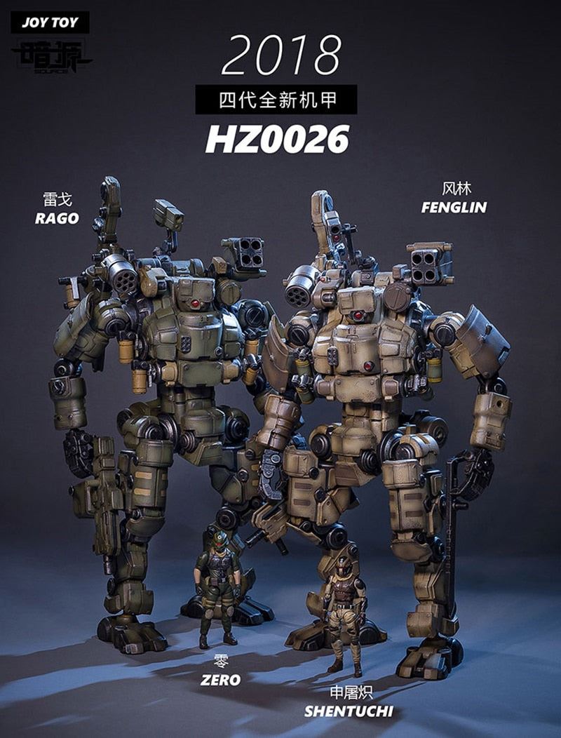 JOYTOY 1:27 Action figure robot Military soldier Set of the 4rd generation  birt
