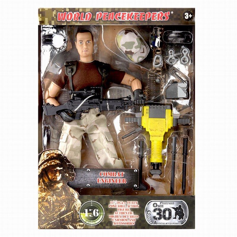 World Peacekeepers Action Figure With Accessories Combat Engineer Navy Seals 1/6
