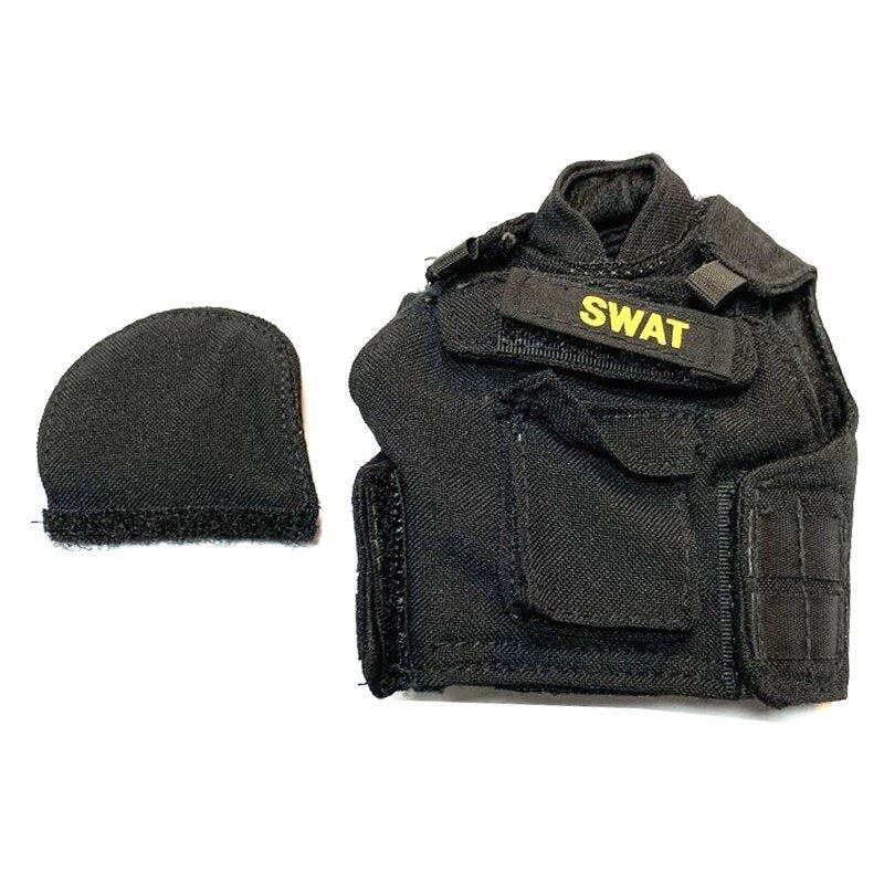 WWII USA SWAT Black Uniform Tactical Bulletproof Jacket 1/6 21st Century Toys