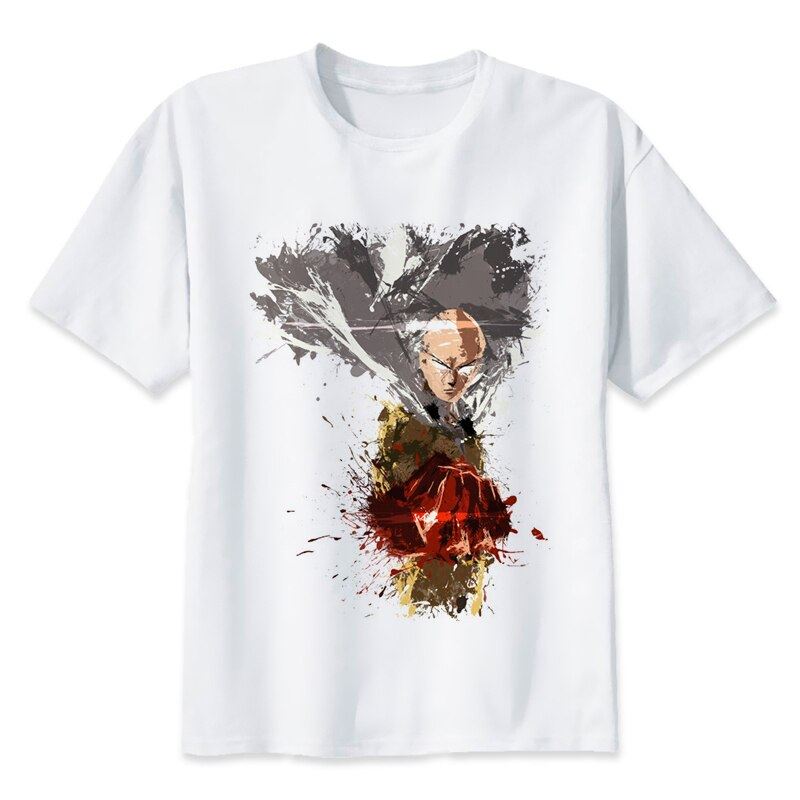 One Punch Man Saitama T Shirt Men Summer Japanese Anime Funny Print T Shirt Boy