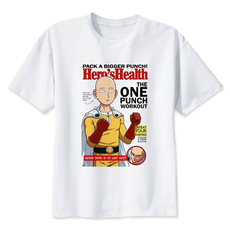 One Punch Man Saitama T Shirt Men Summer Japanese Anime Funny Print T Shirt Boy