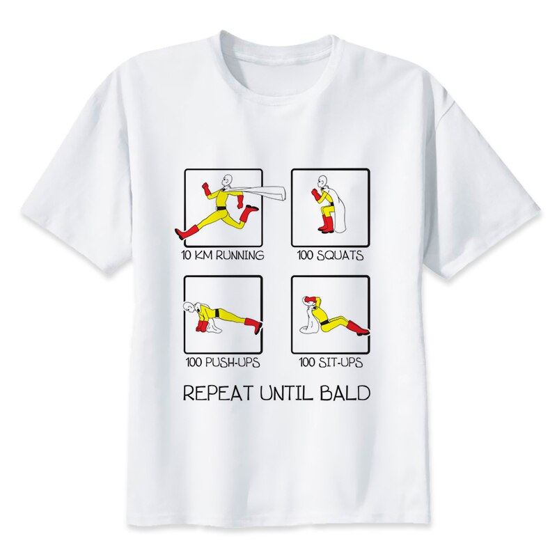 One Punch Man Saitama T Shirt Men Summer Japanese Anime Funny Print T Shirt Boy