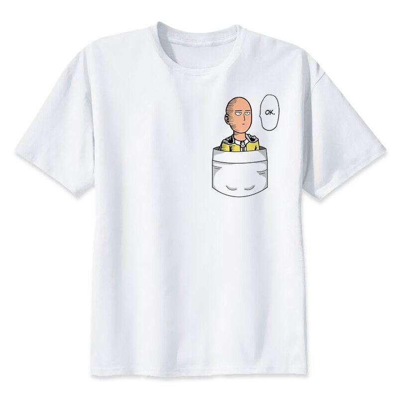 One Punch Man Saitama T Shirt Men Summer Japanese Anime Funny Print T Shirt Boy