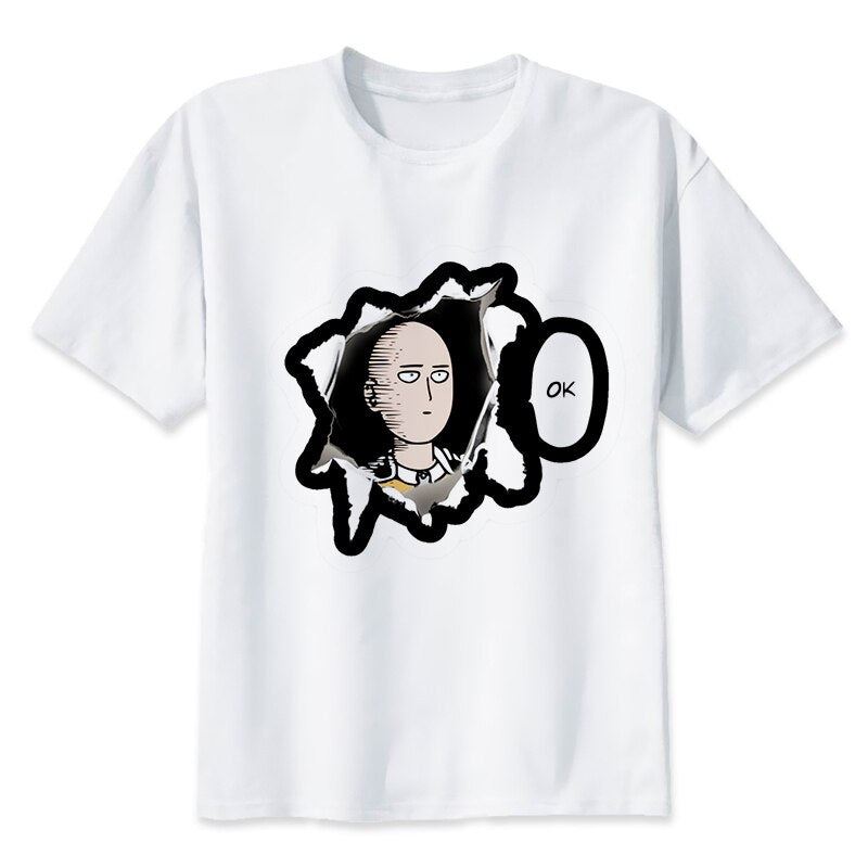 One Punch Man Saitama T Shirt Men Summer Japanese Anime Funny Print T Shirt Boy