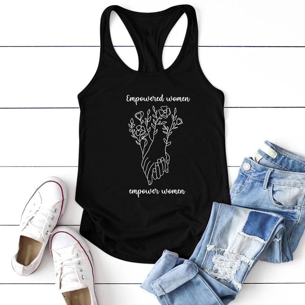 Empower Women Letter Printed Feminist T-shirt Women Short Sleeve Summer Feminism