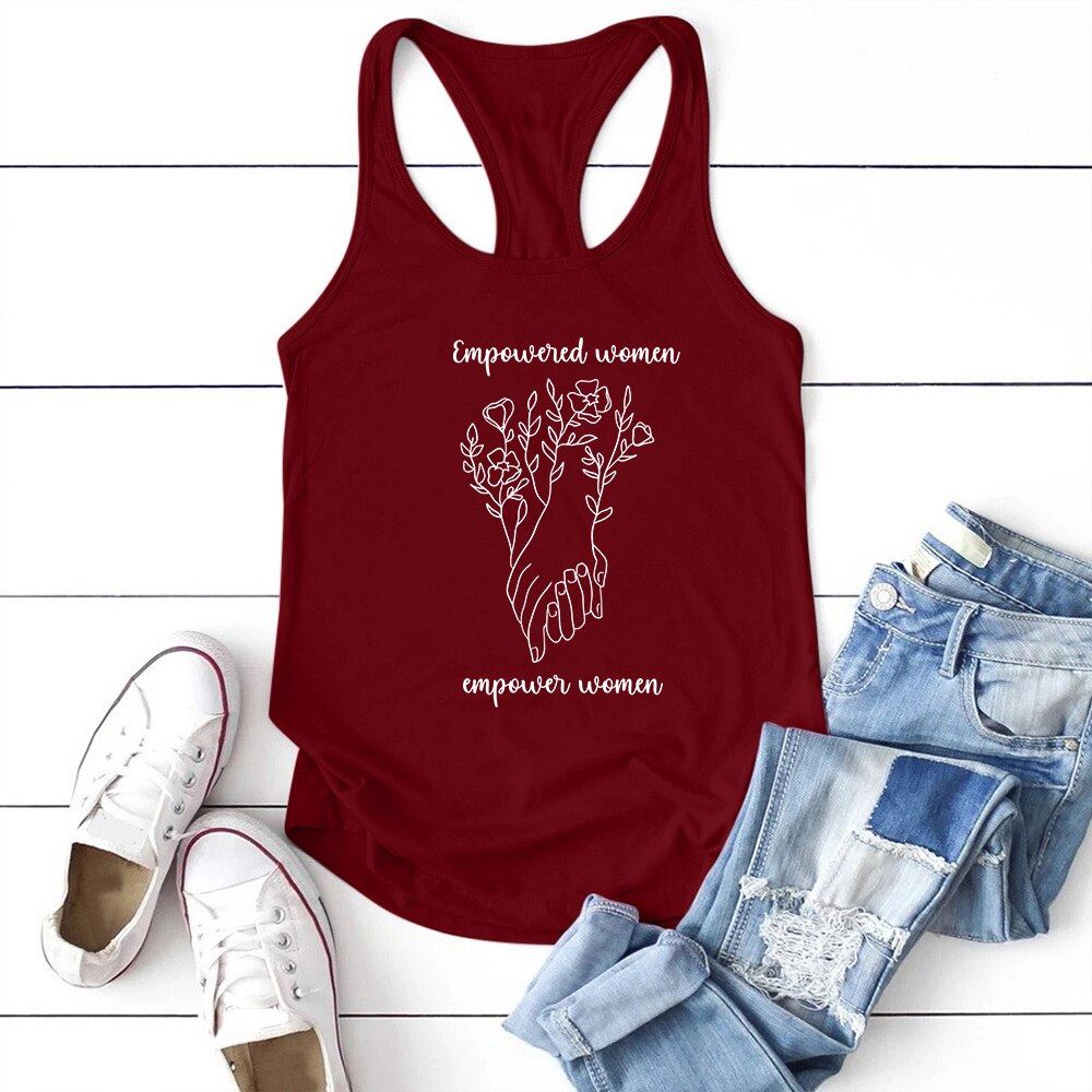 Empower Women Letter Printed Feminist T-shirt Women Short Sleeve Summer Feminism