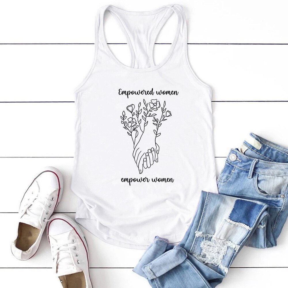 Empower Women Letter Printed Feminist T-shirt Women Short Sleeve Summer Feminism