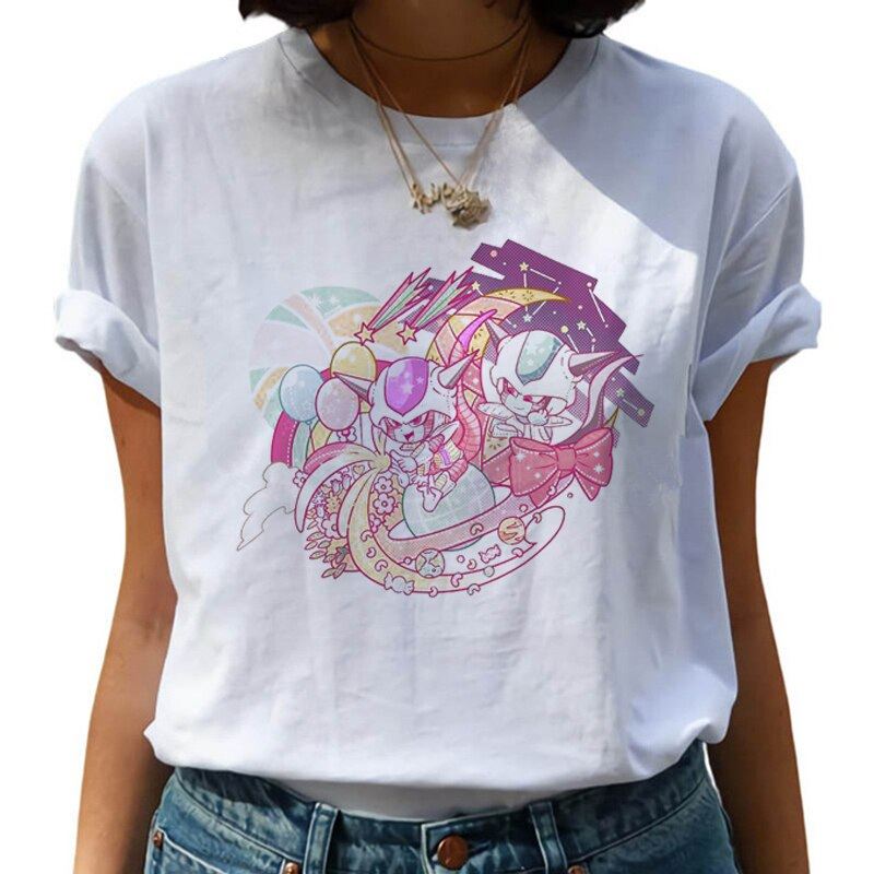 Dragon Ball Z Harajuku Funny T Shirt Women Kawaii Son Goku Anime T-shirt Super S