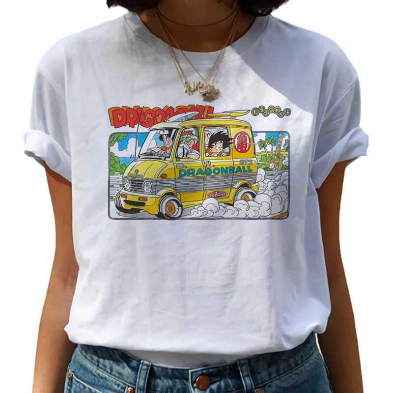 Dragon Ball Z Harajuku Funny T Shirt Women Kawaii Son Goku Anime T-shirt Super S