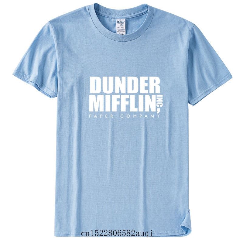 DUNDER MIFFLIN PAPER INC office tv show Mens Cotton T-Shirt Boy Girl Summer Cott