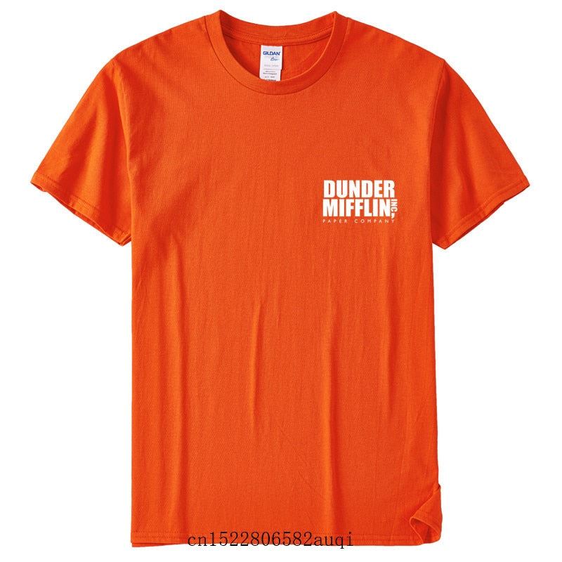 DUNDER MIFFLIN PAPER INC office tv show Mens Cotton T-Shirt Boy Girl Summer Cott