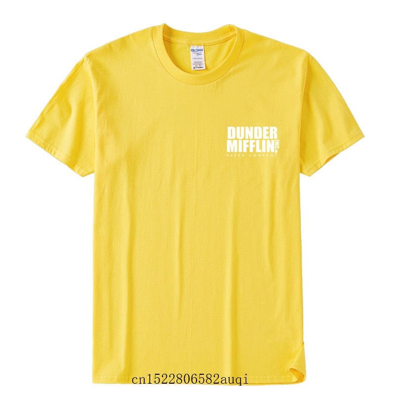 DUNDER MIFFLIN PAPER INC office tv show Mens Cotton T-Shirt Boy Girl Summer Cott