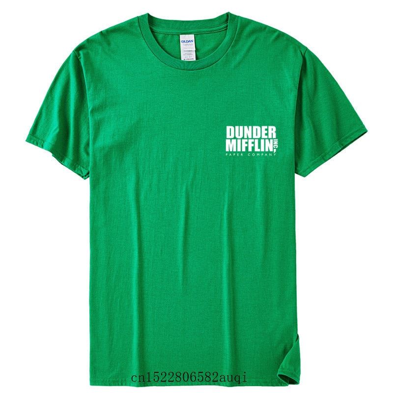 DUNDER MIFFLIN PAPER INC office tv show Mens Cotton T-Shirt Boy Girl Summer Cott