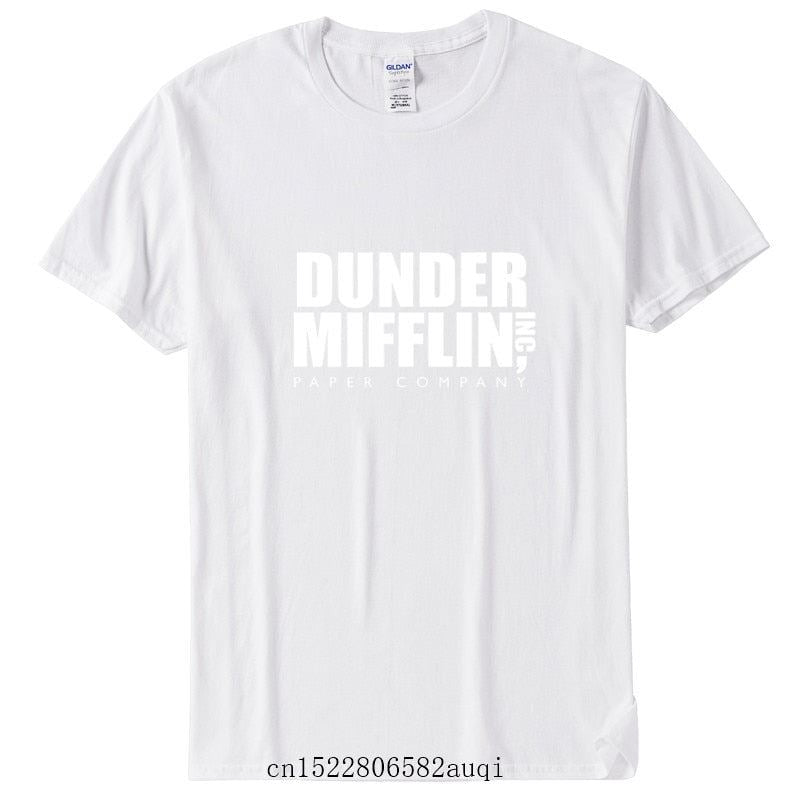 DUNDER MIFFLIN PAPER INC office tv show Mens Cotton T-Shirt Boy Girl Summer Cott