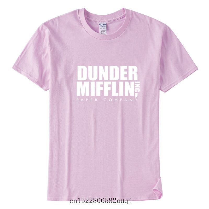 DUNDER MIFFLIN PAPER INC office tv show Mens Cotton T-Shirt Boy Girl Summer Cott