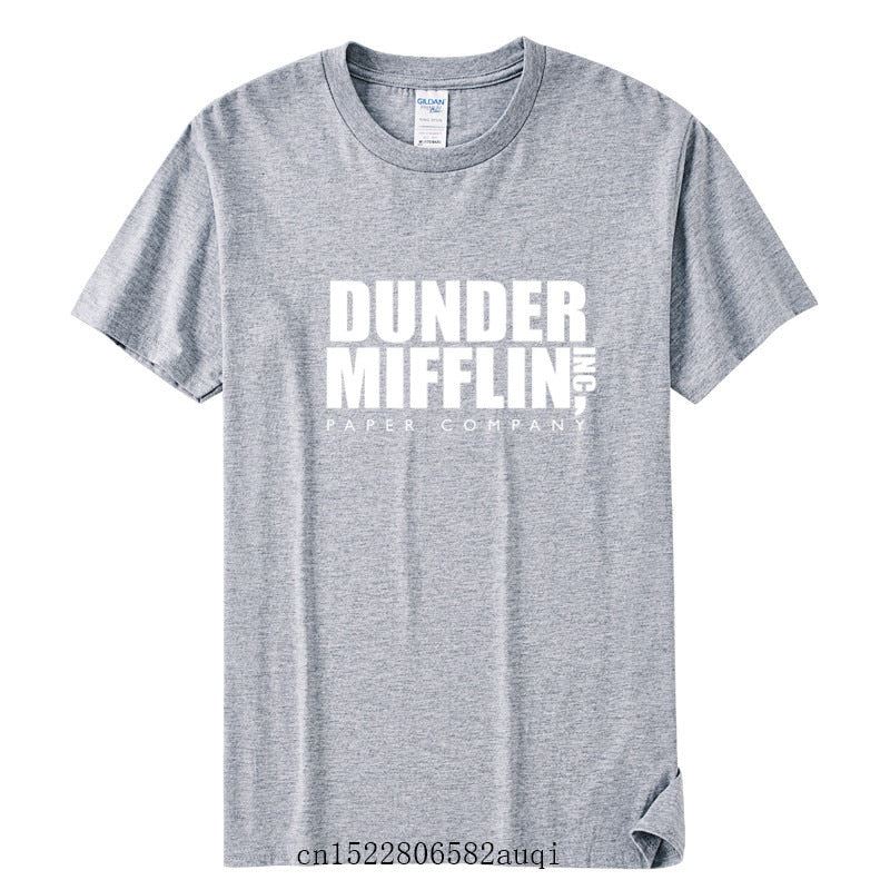 DUNDER MIFFLIN PAPER INC office tv show Mens Cotton T-Shirt Boy Girl Summer Cott