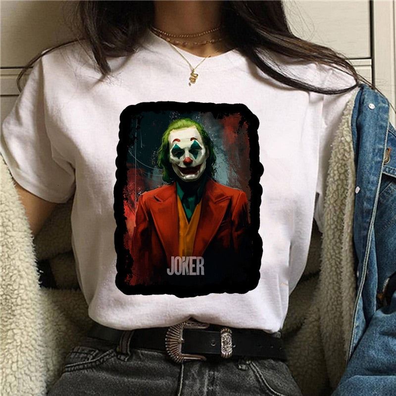 2019 Joker T shirt White Men/women/kid T Shirt Summer Casual Harajuku Aesthetics