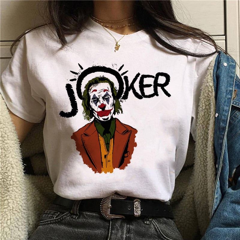 2019 Joker T shirt White Men/women/kid T Shirt Summer Casual Harajuku Aesthetics