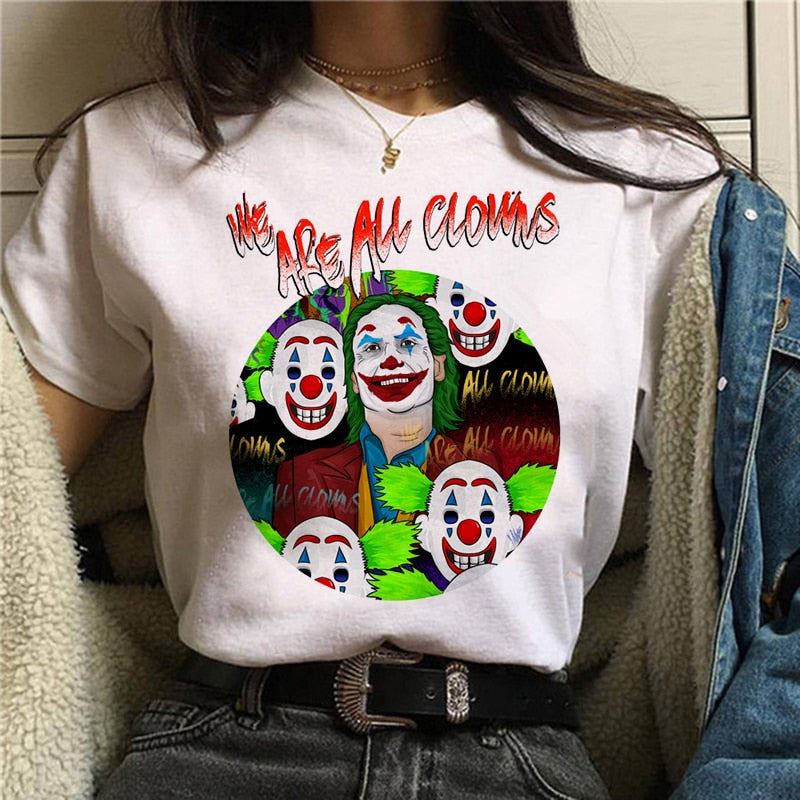 2019 Joker T shirt White Men/women/kid T Shirt Summer Casual Harajuku Aesthetics
