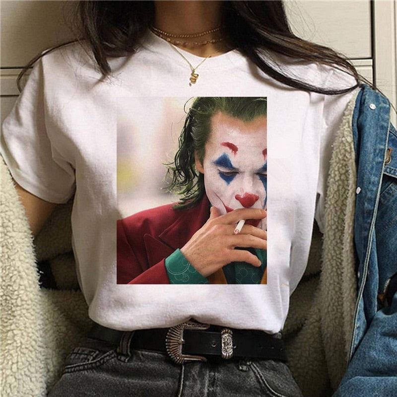 2019 Joker T shirt White Men/women/kid T Shirt Summer Casual Harajuku Aesthetics