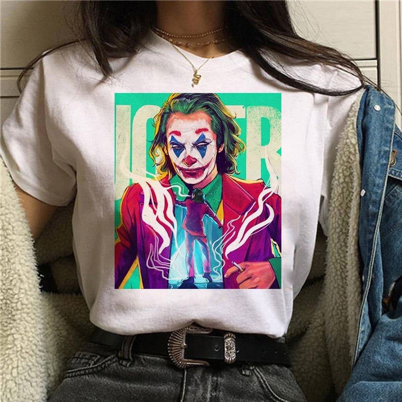 2019 Joker T shirt White Men/women/kid T Shirt Summer Casual Harajuku Aesthetics