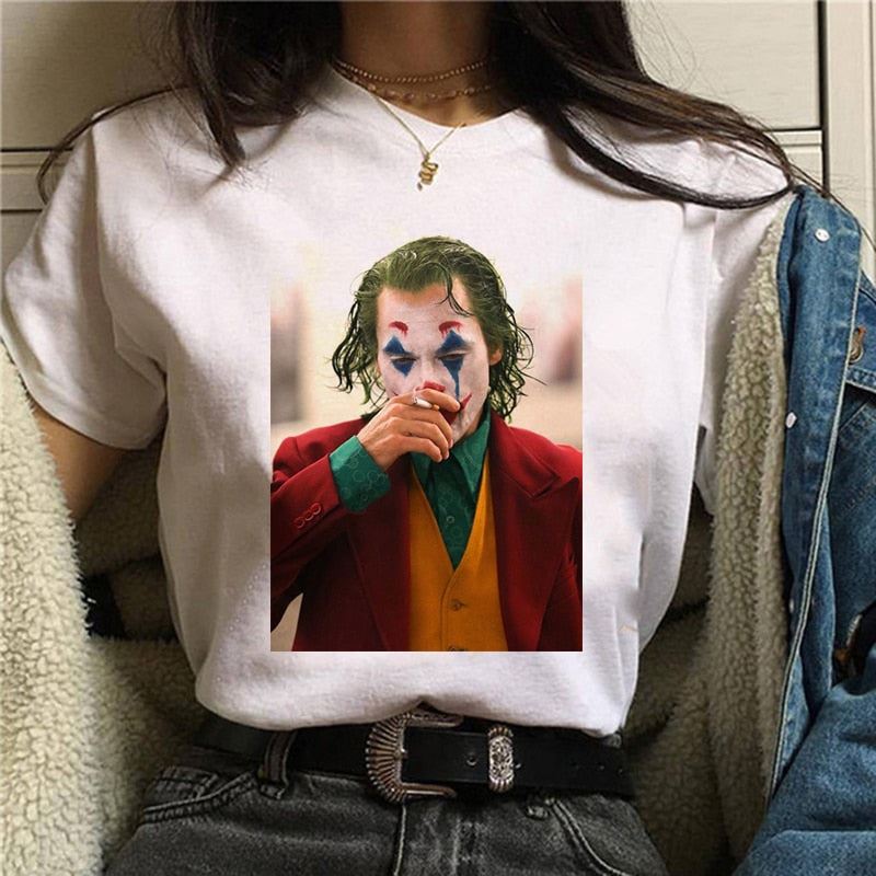 2019 Joker T shirt White Men/women/kid T Shirt Summer Casual Harajuku Aesthetics