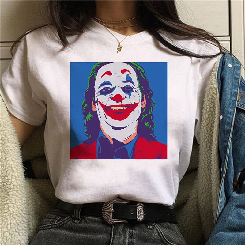 2019 Joker T shirt White Men/women/kid T Shirt Summer Casual Harajuku Aesthetics