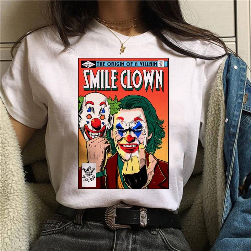2019 Joker T shirt White Men/women/kid T Shirt Summer Casual Harajuku Aesthetics