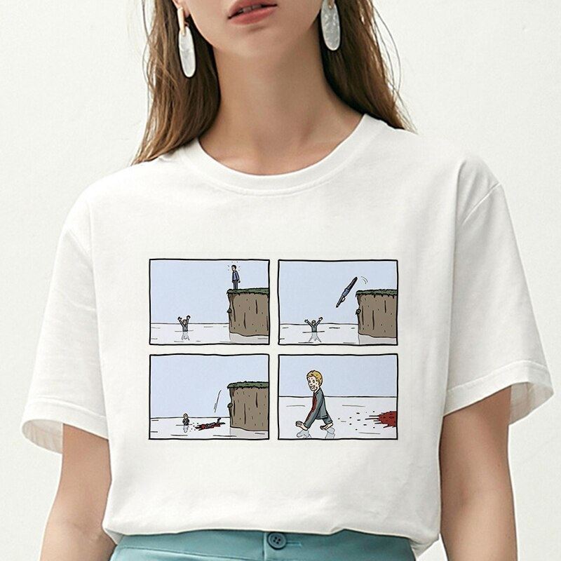 Women T Shirt My Depression My Brain My Anxiety Letter Printed Tshirt New Haraju