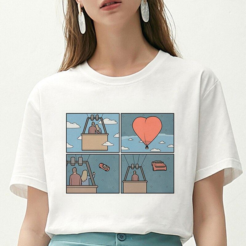 Women T Shirt My Depression My Brain My Anxiety Letter Printed Tshirt New Haraju
