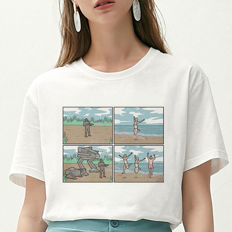 Women T Shirt My Depression My Brain My Anxiety Letter Printed Tshirt New Haraju