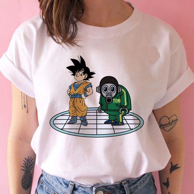 Cute Z super t shirt women Cute son goku DBZ vegeta hip hop tshirt funny cartoon