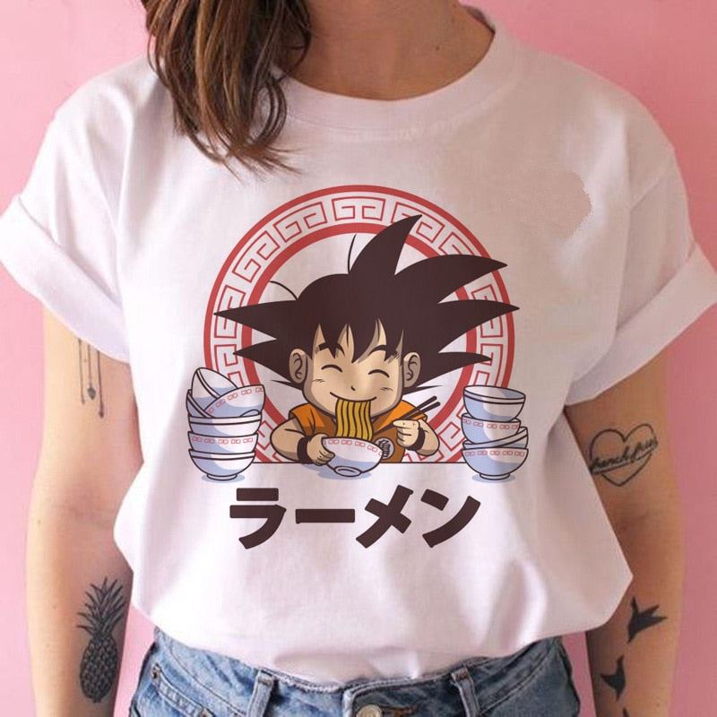 Cute Z super t shirt women Cute son goku DBZ vegeta hip hop tshirt funny cartoon