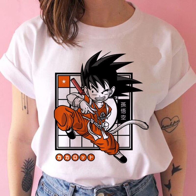 Cute Z super t shirt women Cute son goku DBZ vegeta hip hop tshirt funny cartoon