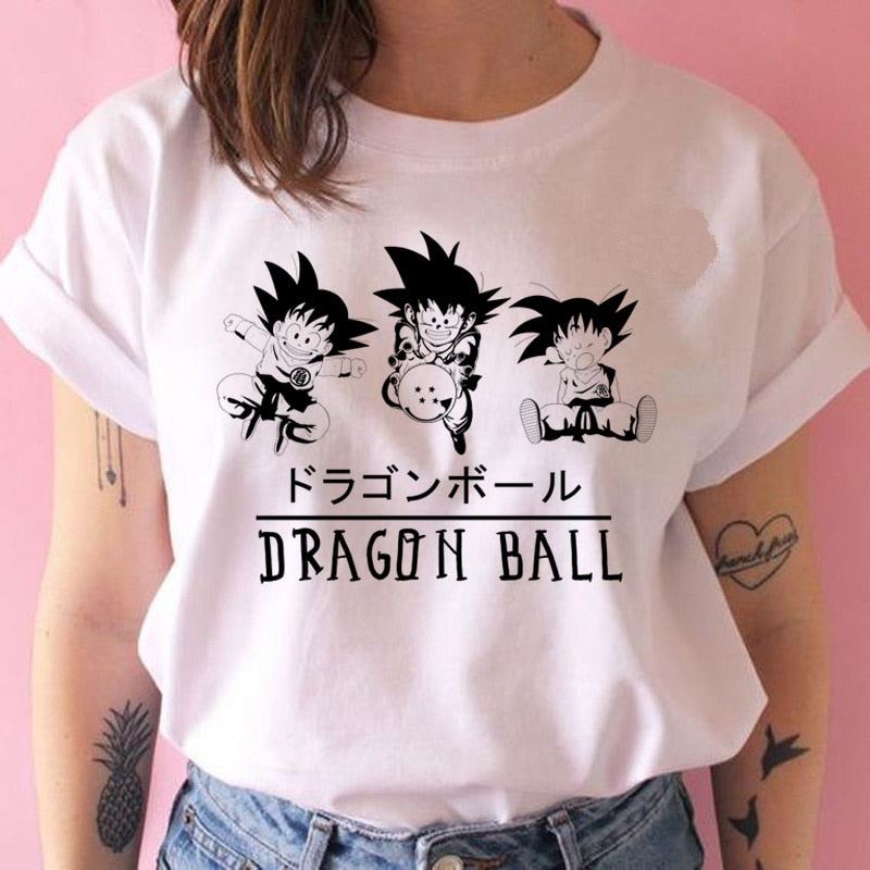 Cute Z super t shirt women Cute son goku DBZ vegeta hip hop tshirt funny cartoon