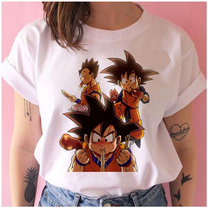 Cute Z super t shirt women Cute son goku DBZ vegeta hip hop tshirt funny cartoon
