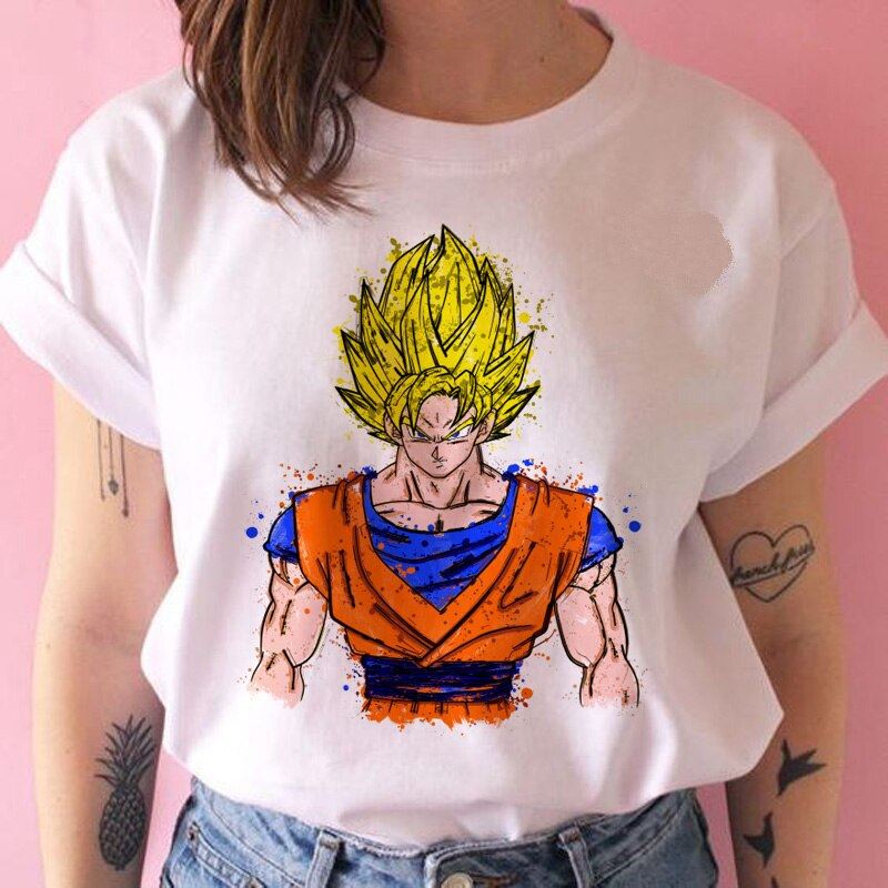 Cute Z super t shirt women Cute son goku DBZ vegeta hip hop tshirt funny cartoon