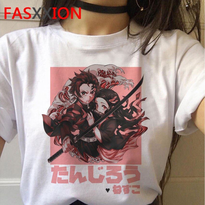 Demon Slayer T-Shirt Women Graphic Top Tees Kimetsu No Yaiba t shirt Japanese An