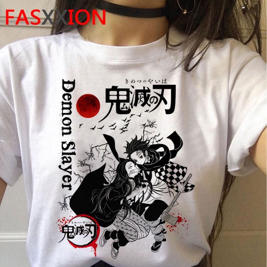 Demon Slayer T-Shirt Women Graphic Top Tees Kimetsu No Yaiba t shirt Japanese An