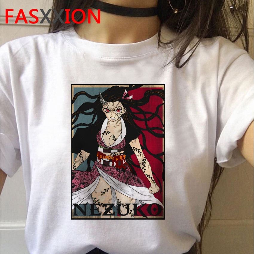 Demon Slayer T-Shirt Women Graphic Top Tees Kimetsu No Yaiba t shirt Japanese An