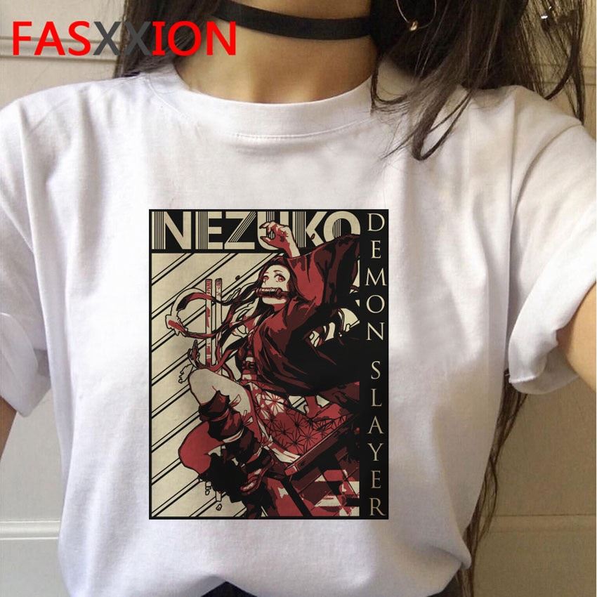 Demon Slayer T-Shirt Women Graphic Top Tees Kimetsu No Yaiba t shirt Japanese An