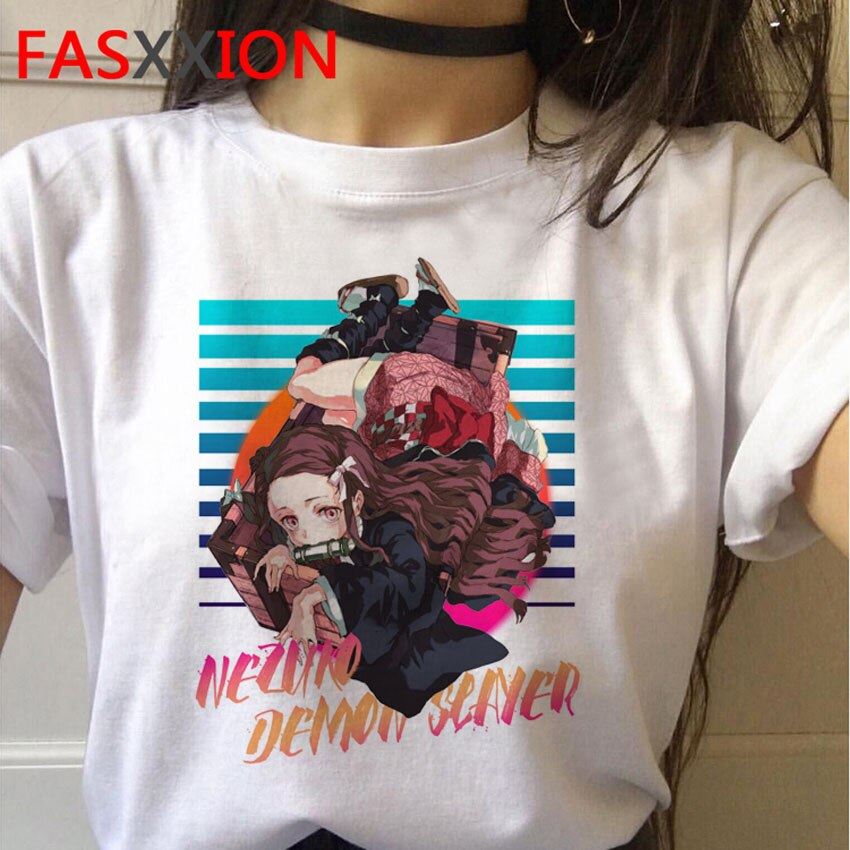 Demon Slayer T-Shirt Women Graphic Top Tees Kimetsu No Yaiba t shirt Japanese An
